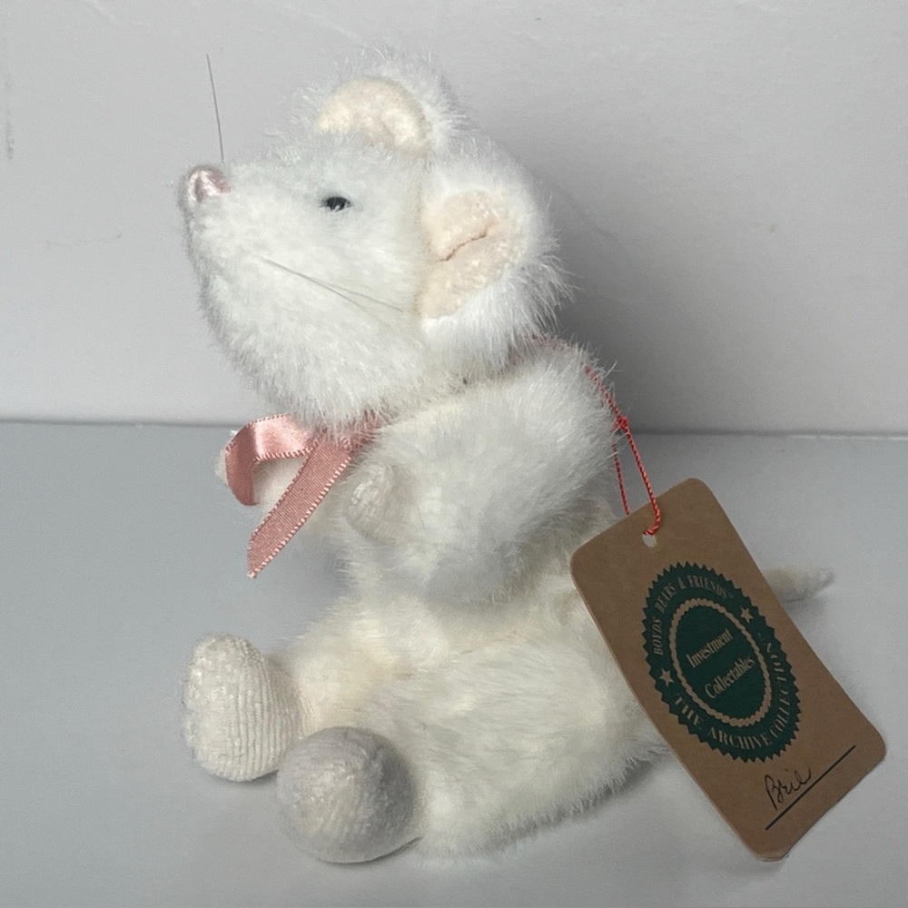 Vintage Boyds Bears The Archive Collection 1990 White Mouse Fully Jointed 7”